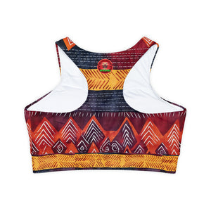 Fully Lined, Padded Sports Bra (AOP)
