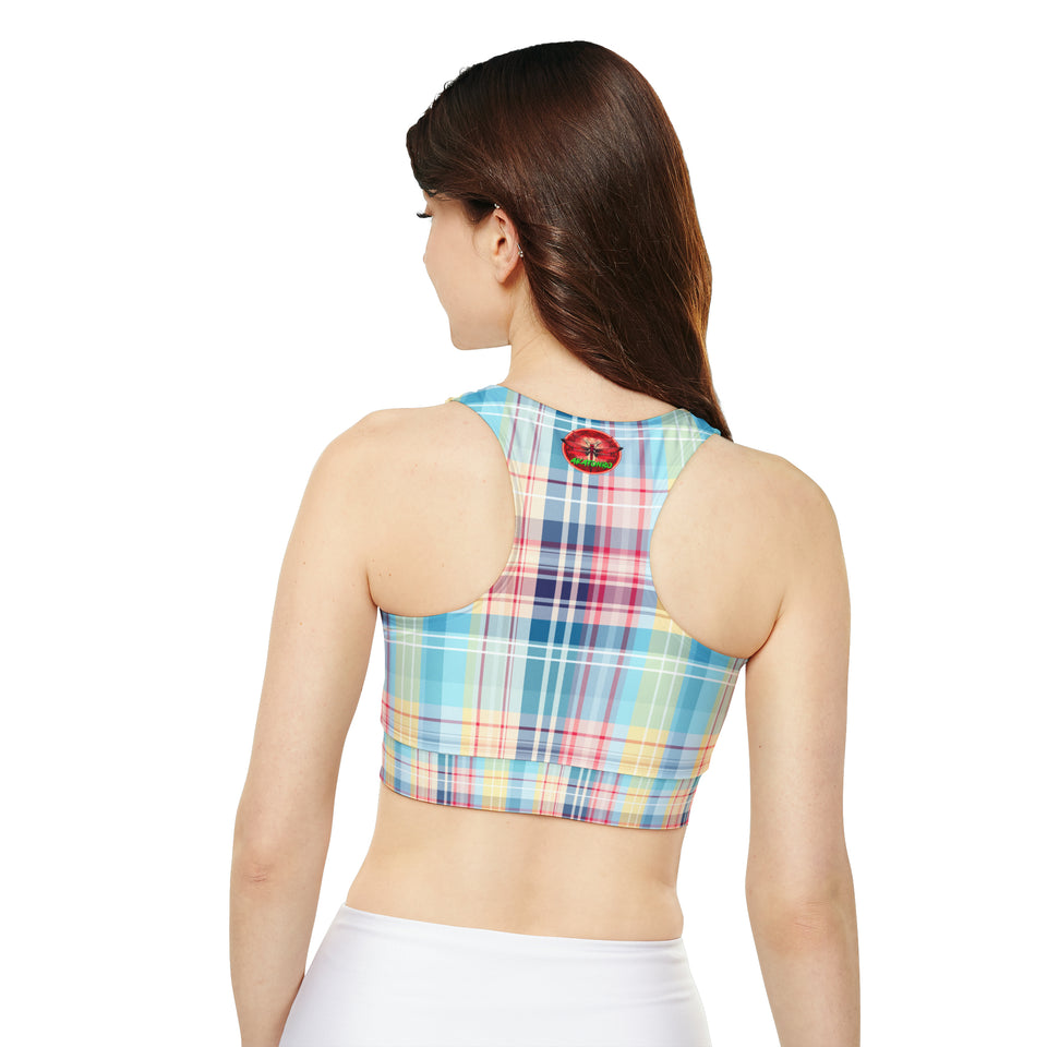 Fully Lined, Padded Sports Bra (AOP)