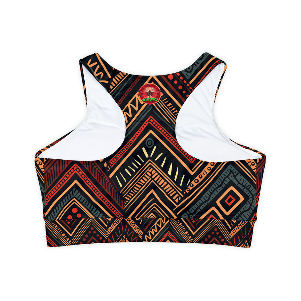 Fully Lined, Padded Sports Bra (AOP)