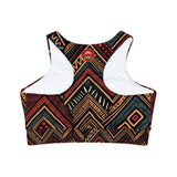 Fully Lined, Padded Sports Bra (AOP)