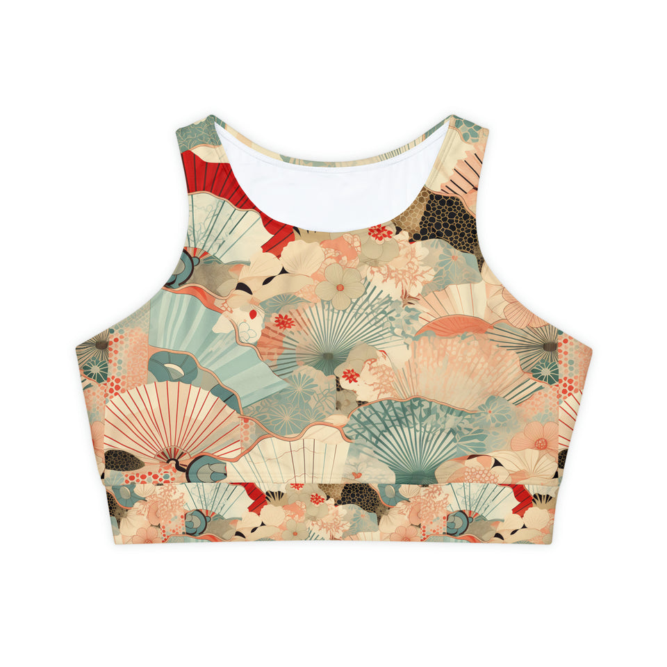 Fully Lined, Padded Sports Bra (AOP)