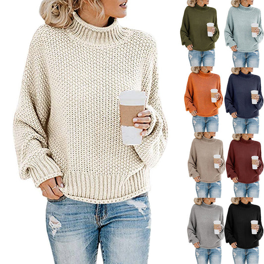 Cardigan col roulé en maille épaisse