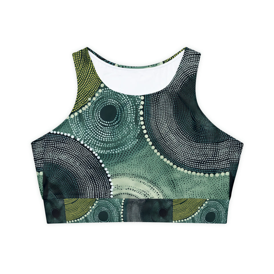 Fully Lined, Padded Sports Bra (AOP)