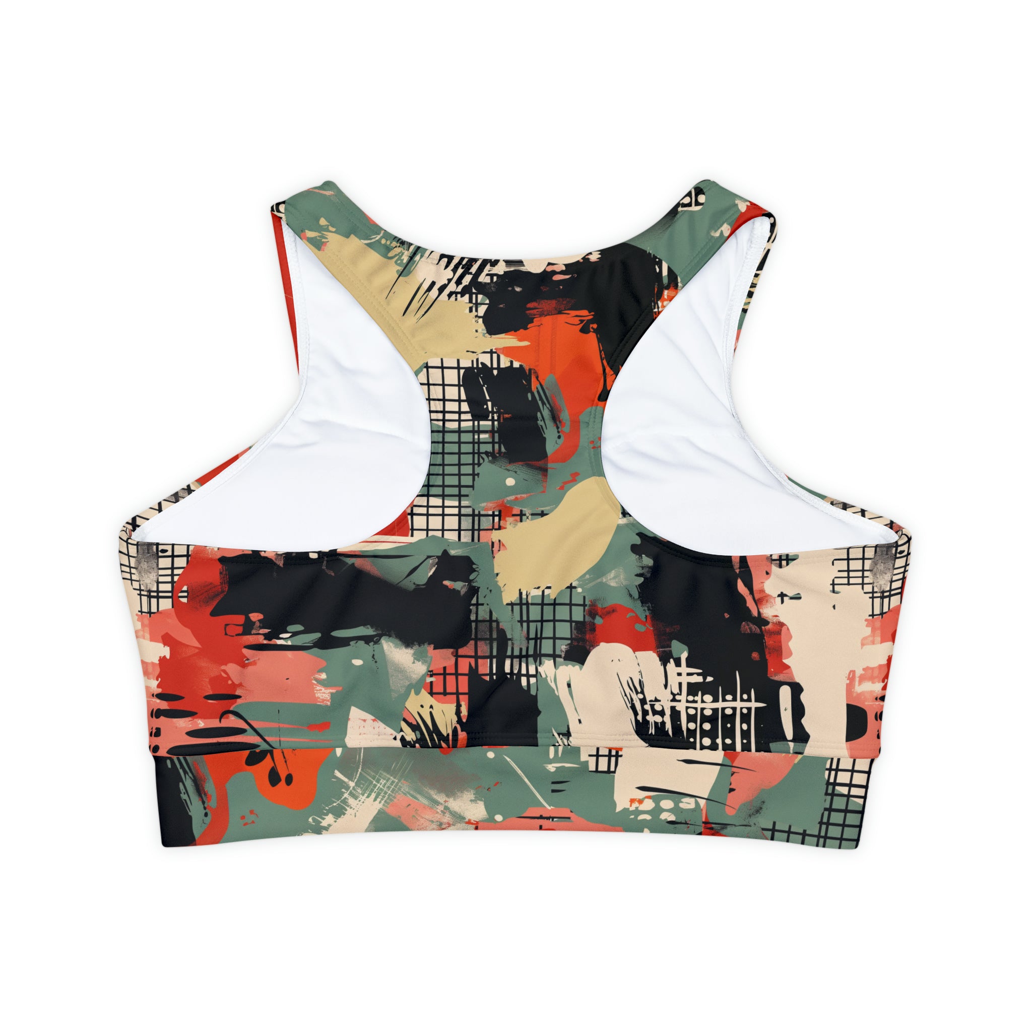 Fully Lined, Padded Sports Bra (AOP)