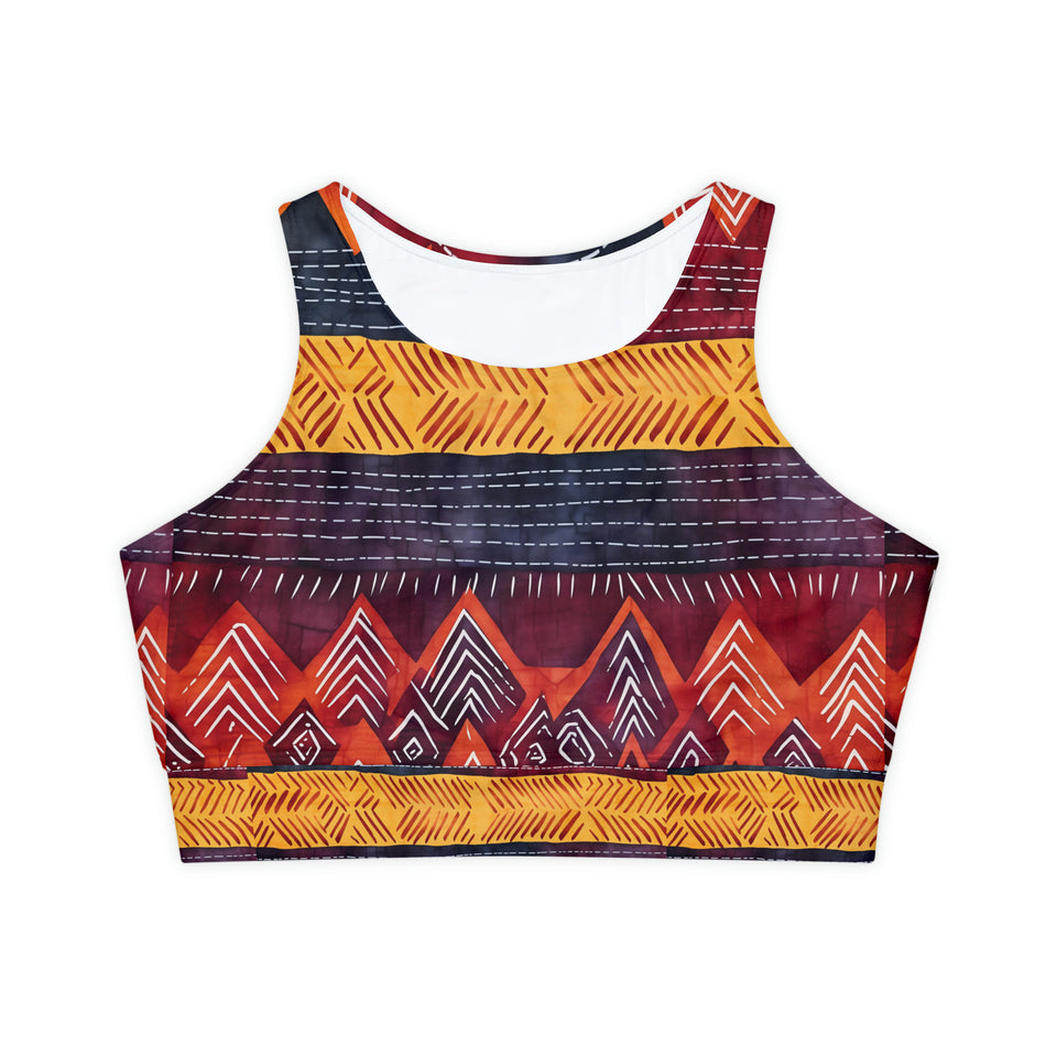 Fully Lined, Padded Sports Bra (AOP)