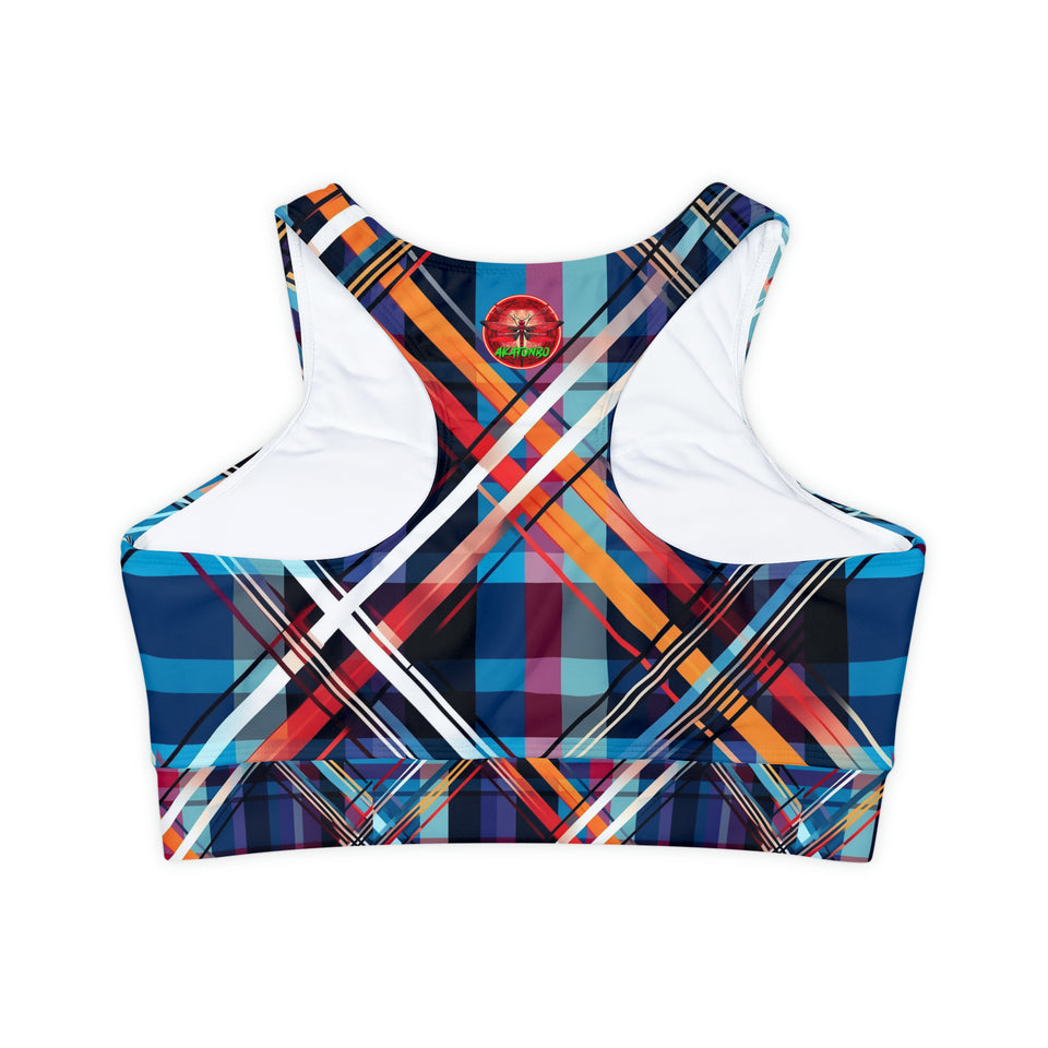 Fully Lined, Padded Sports Bra (AOP)