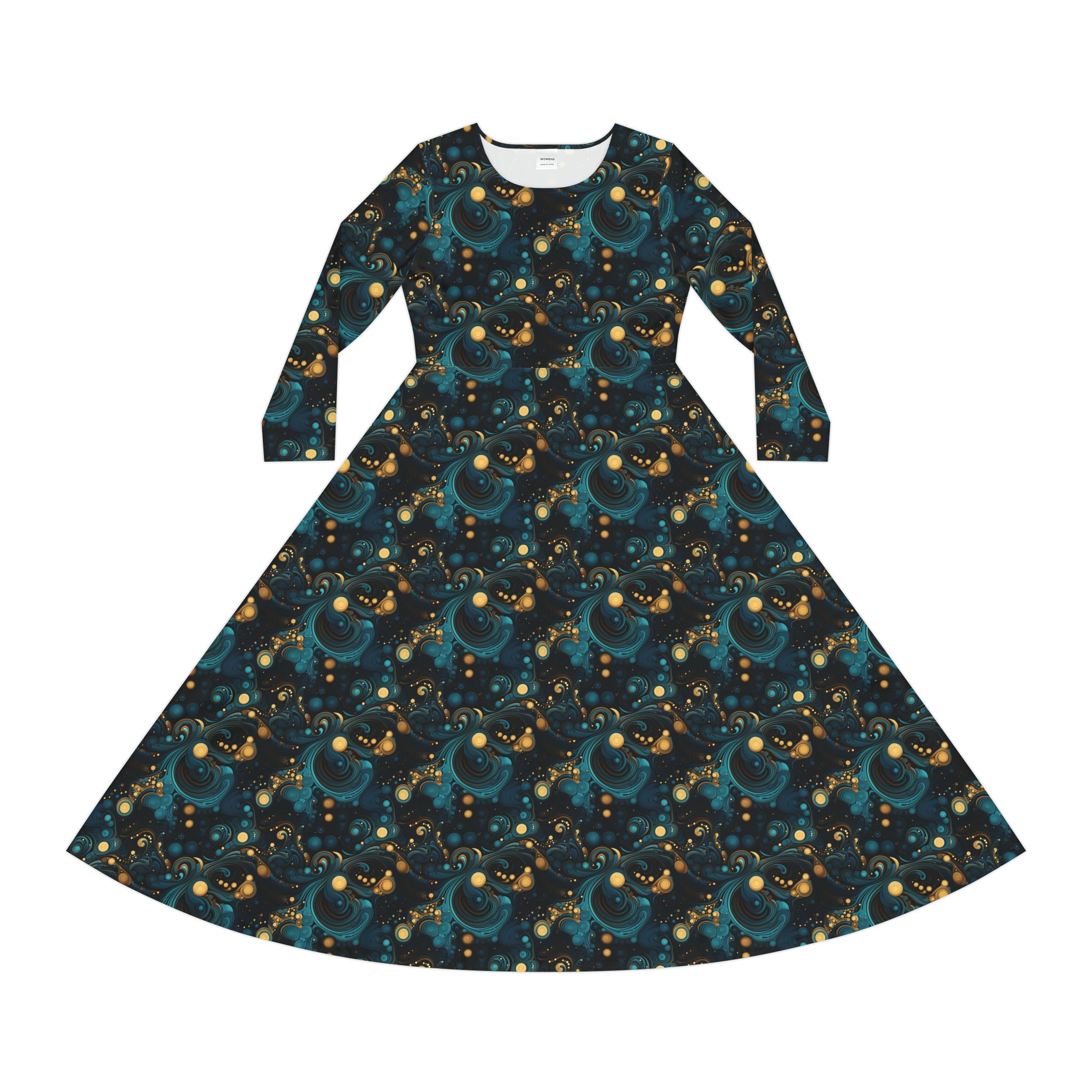 Women's Long Sleeve Dance Dress (AOP)