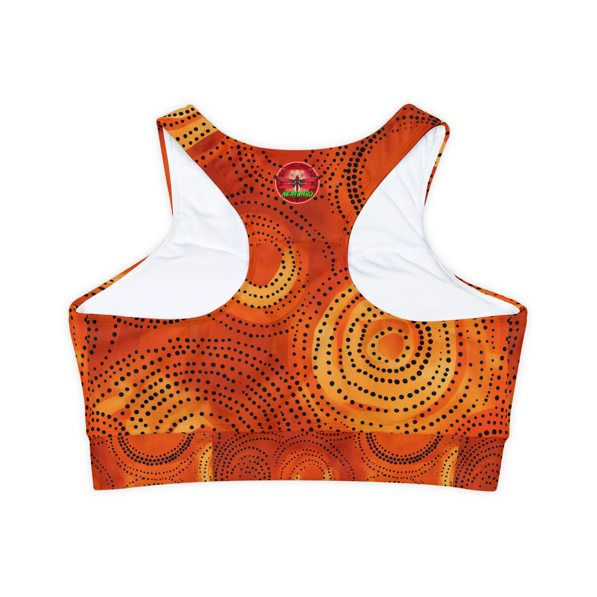 Fully Lined, Padded Sports Bra (AOP)