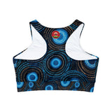 Fully Lined, Padded Sports Bra (AOP)