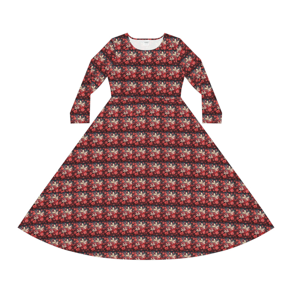 Women's Long Sleeve Dance Dress (AOP)