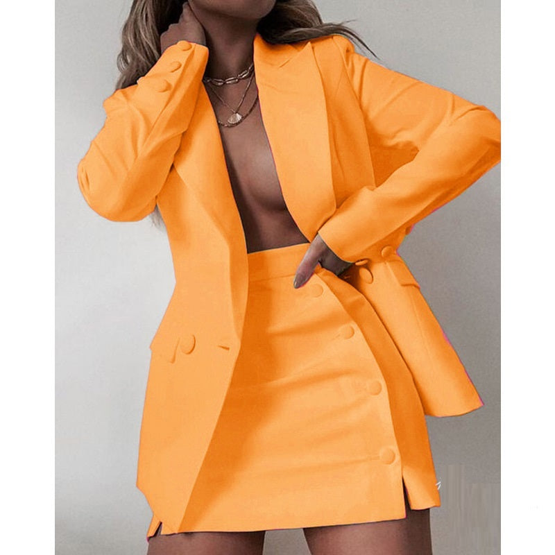 Two-piece Suit  Short Skirt Half Skirt Suit