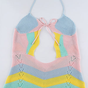 Sling  Back Woolen One-piece Skirt Suspenders