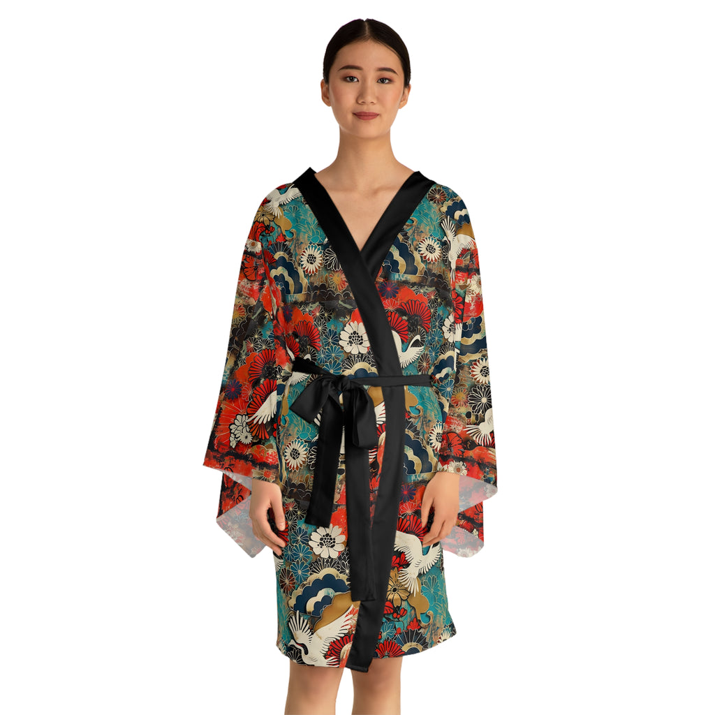 Long Sleeve Kimono Robe (AOP)