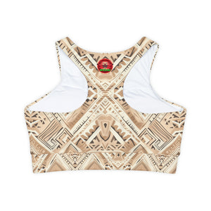 Fully Lined, Padded Sports Bra (AOP)