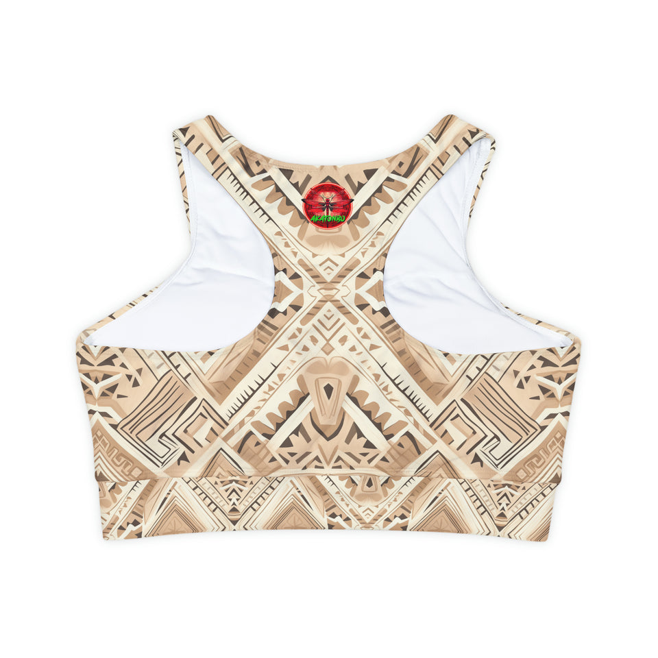 Fully Lined, Padded Sports Bra (AOP)
