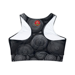 Fully Lined, Padded Sports Bra (AOP)
