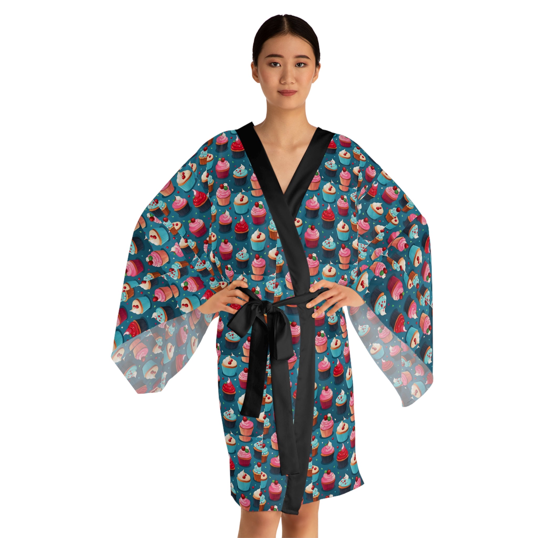 Long Sleeve Kimono Robe (AOP)