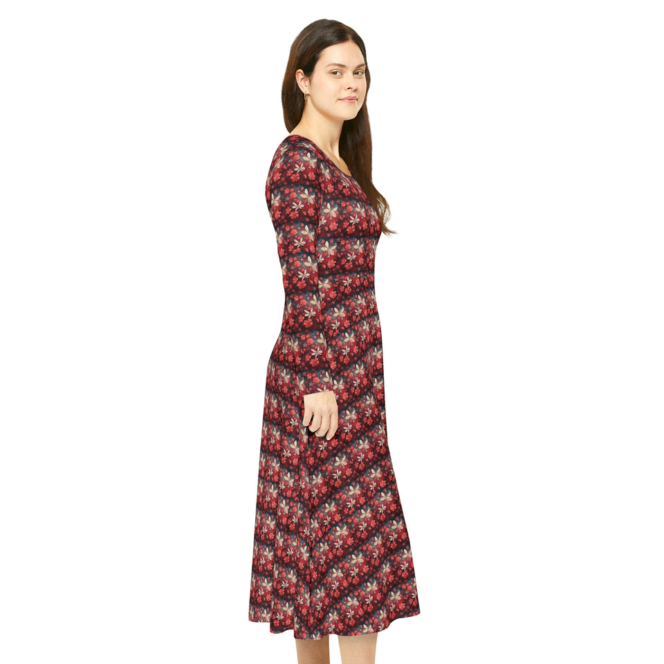 Women's Long Sleeve Dance Dress (AOP)