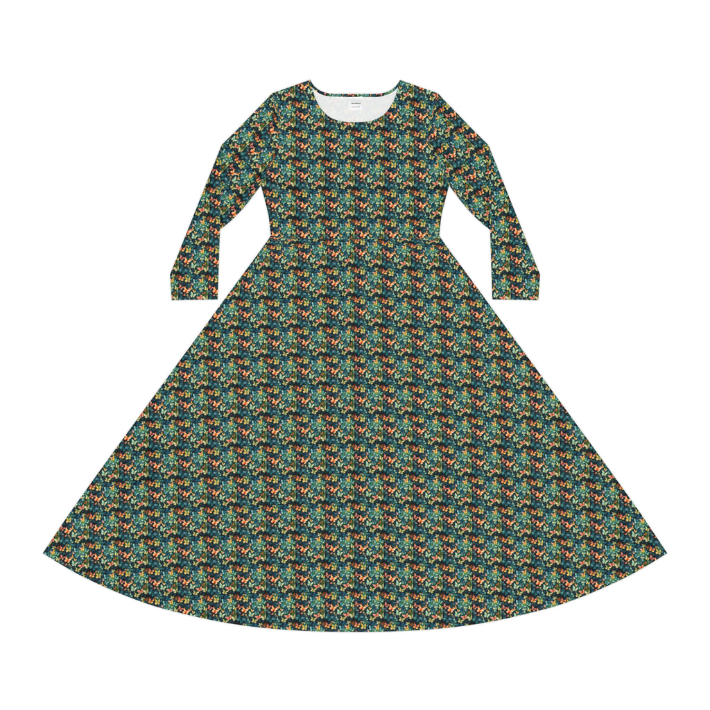 Women's Long Sleeve Dance Dress (AOP)