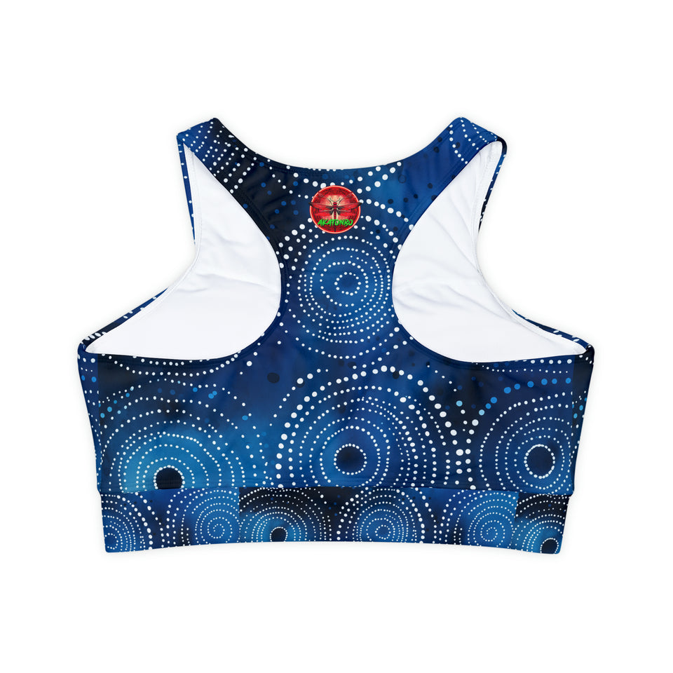 Fully Lined, Padded Sports Bra (AOP)
