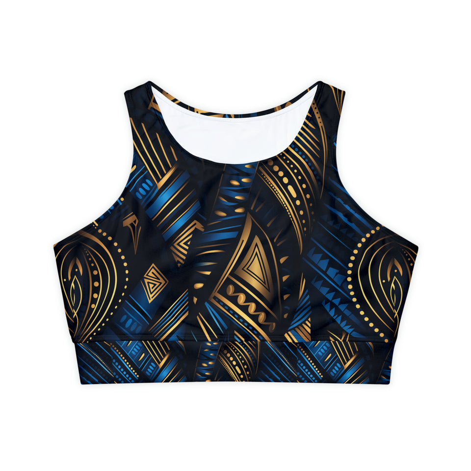 Fully Lined, Padded Sports Bra (AOP)