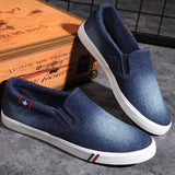 Breathable Washed Denim Canvas Shoes Men