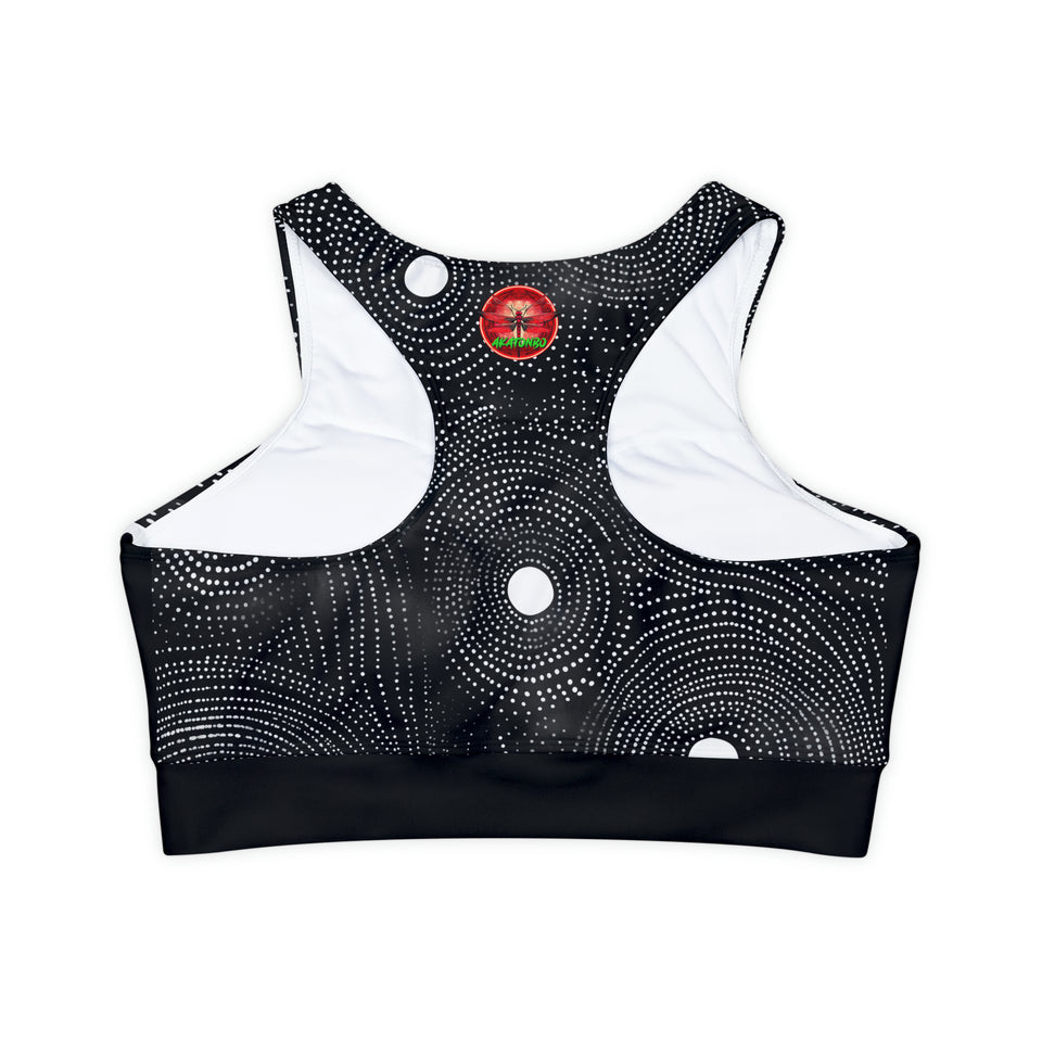 Fully Lined, Padded Sports Bra (AOP)