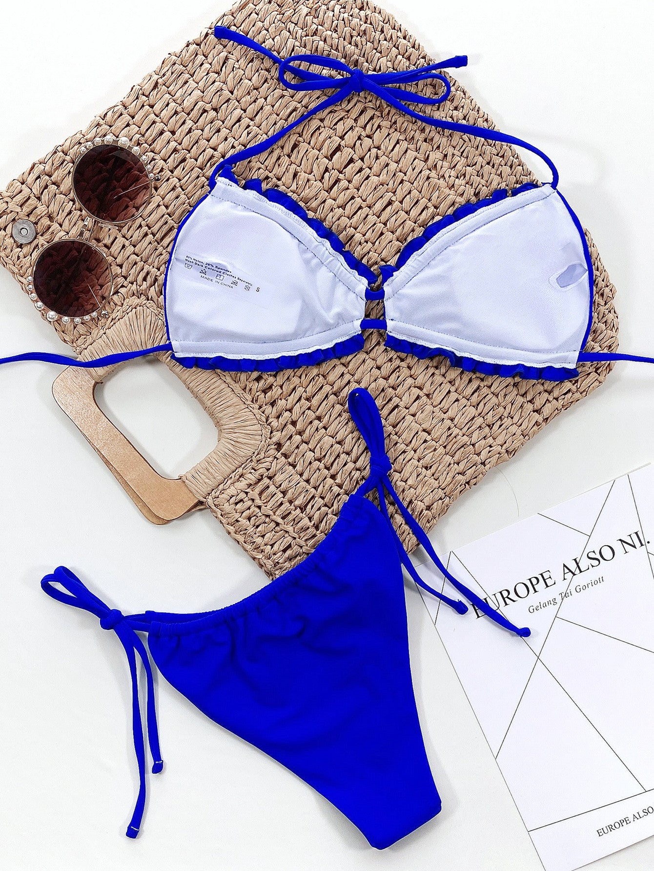 Shop Frill Trill Halter Neck Bikini Set - Women's Fashion | Akatonbo