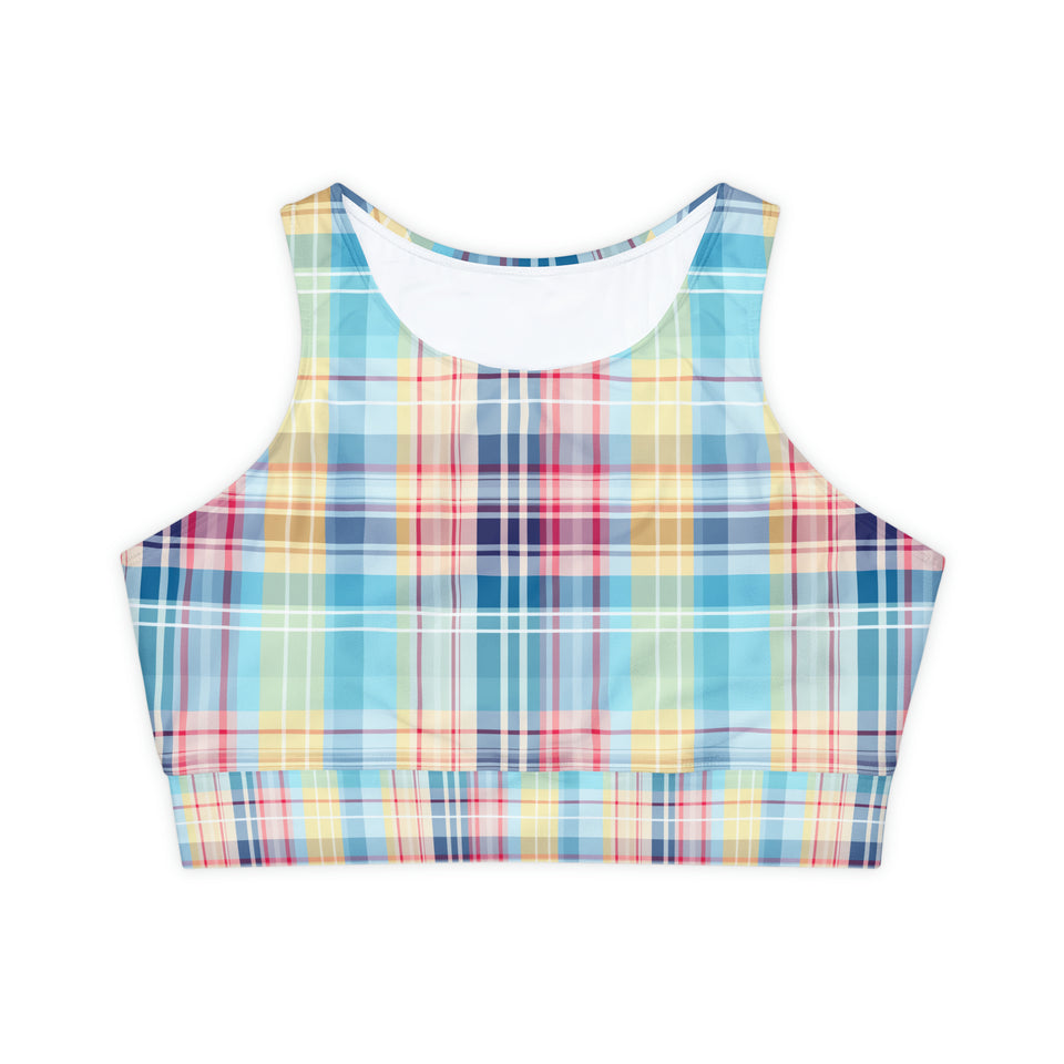 Fully Lined, Padded Sports Bra (AOP)