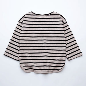 Fashion Striped Print Kids Baby Girls Clothes Cotton Long Sleeve Top