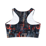 Fully Lined, Padded Sports Bra (AOP)