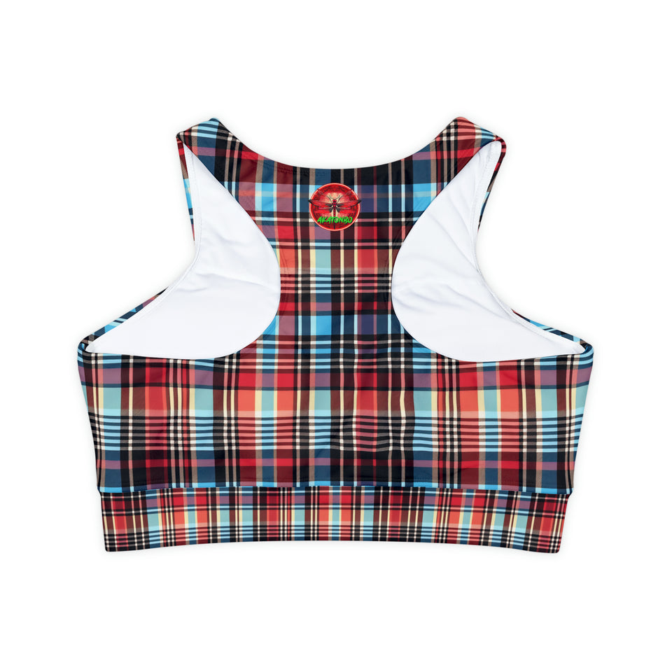 Fully Lined, Padded Sports Bra (AOP)