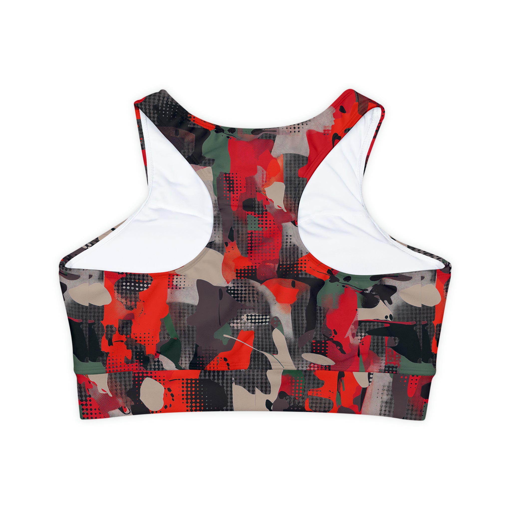 Fully Lined, Padded Sports Bra (AOP)