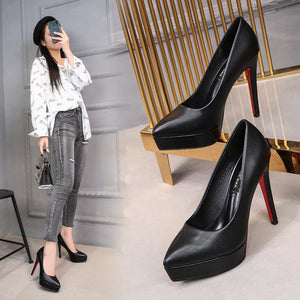 High heels stiletto single shoes women