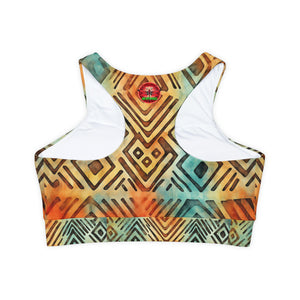 Fully Lined, Padded Sports Bra (AOP)