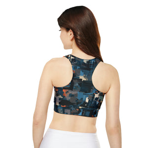 Fully Lined, Padded Sports Bra (AOP)