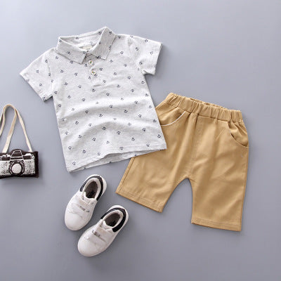 Anchor printed boys clothing set