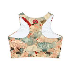 Fully Lined, Padded Sports Bra (AOP)