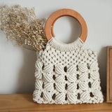 Fashion cotton rope straw women bags