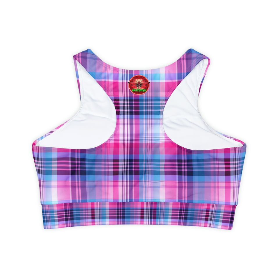 Fully Lined, Padded Sports Bra (AOP)