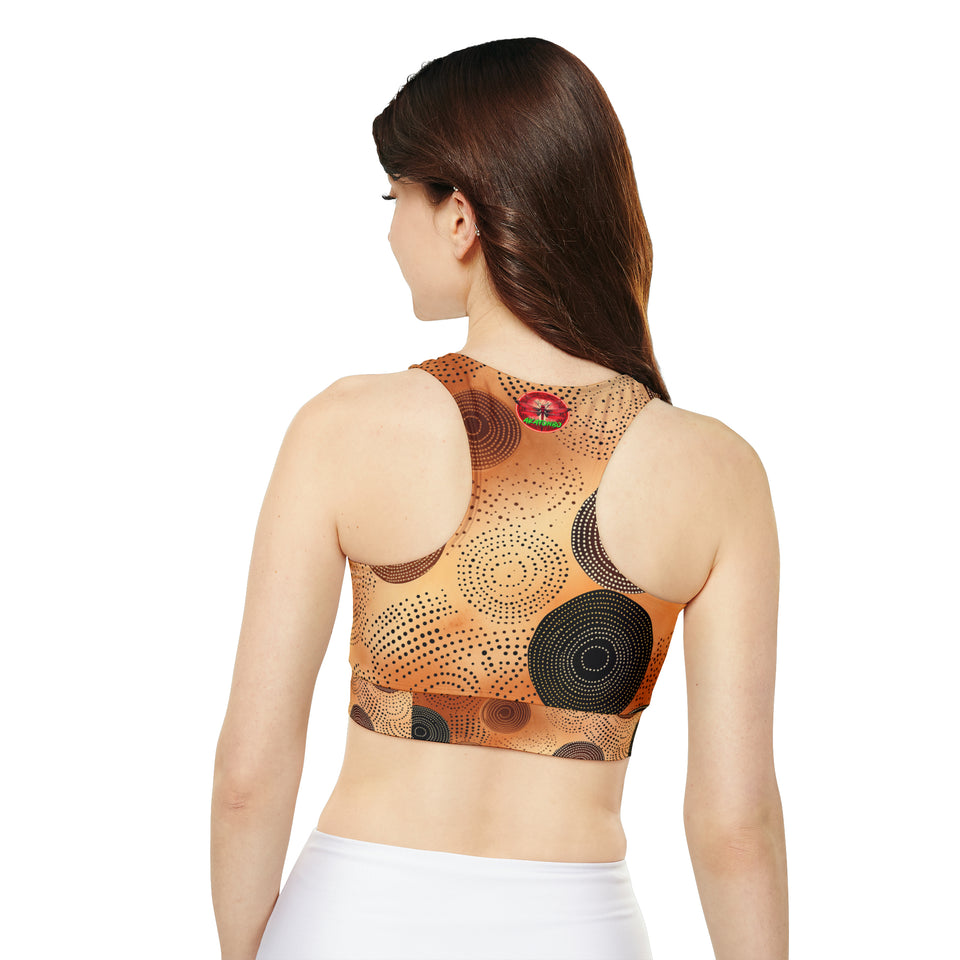 Fully Lined, Padded Sports Bra (AOP)