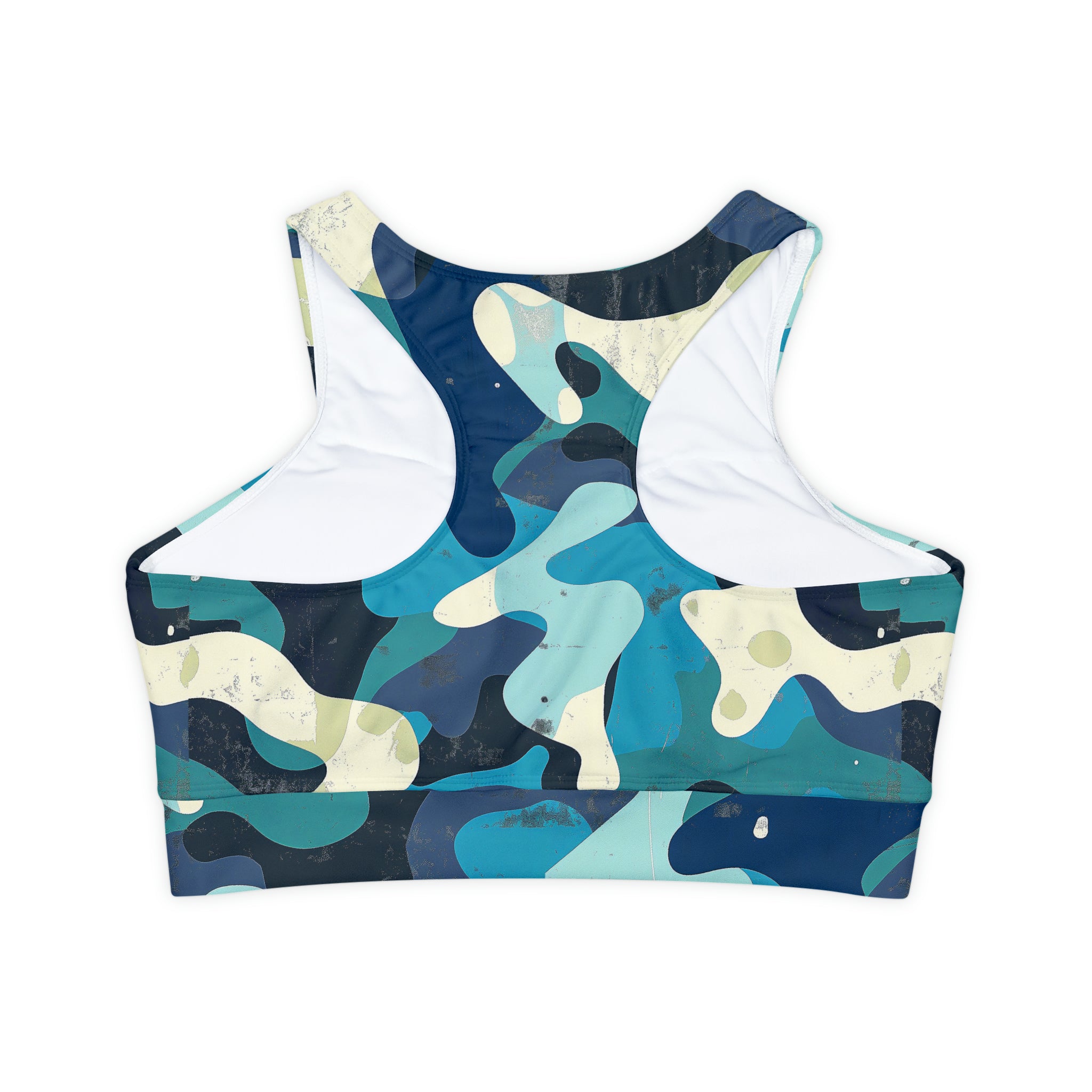 Fully Lined, Padded Sports Bra (AOP)