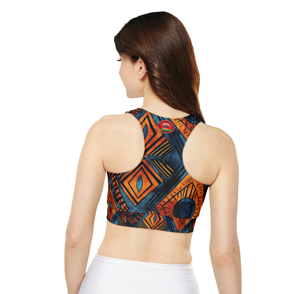 Fully Lined, Padded Sports Bra (AOP)