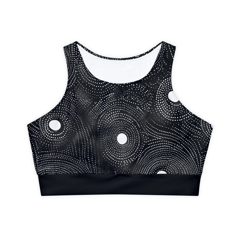 Fully Lined, Padded Sports Bra (AOP)