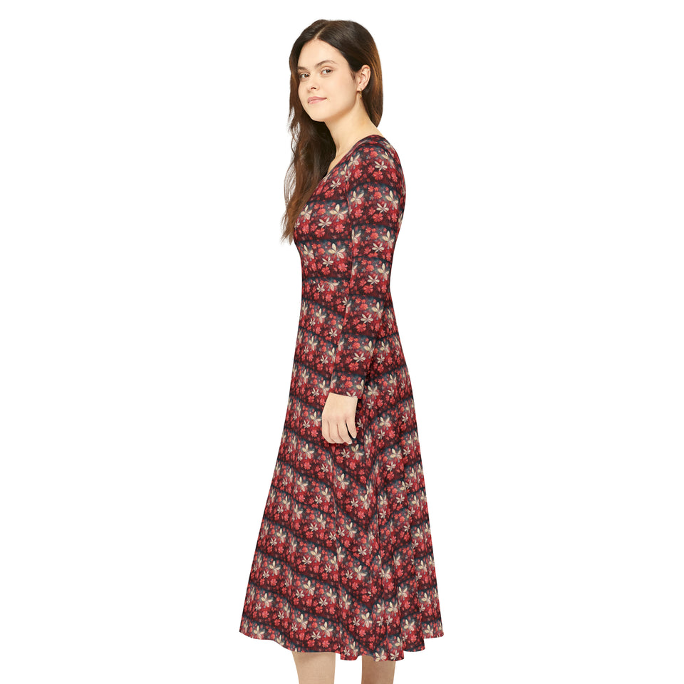 Women's Long Sleeve Dance Dress (AOP)
