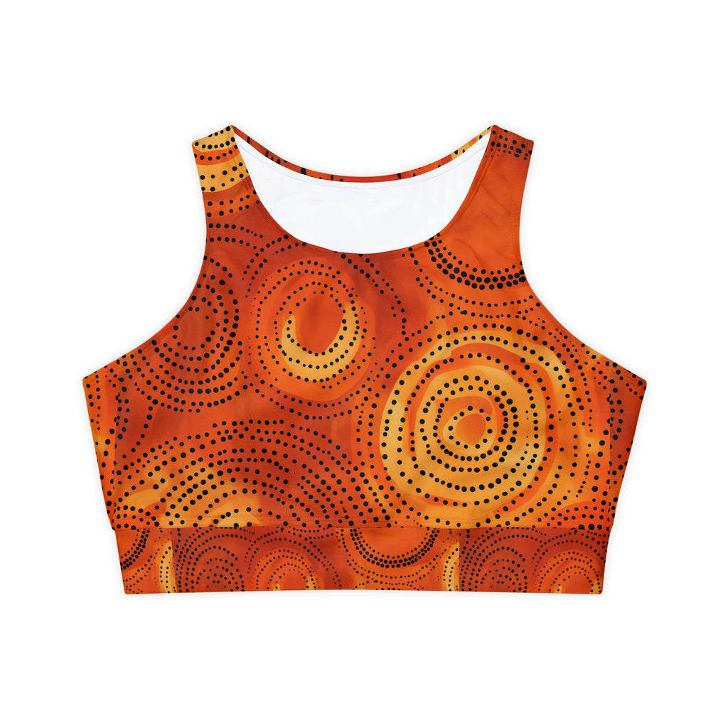 Fully Lined, Padded Sports Bra (AOP)