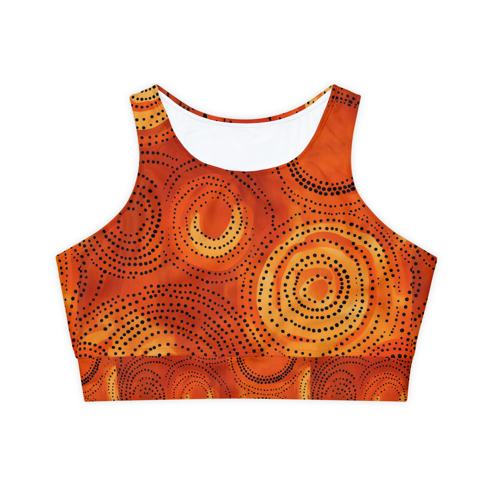 Fully Lined, Padded Sports Bra (AOP)