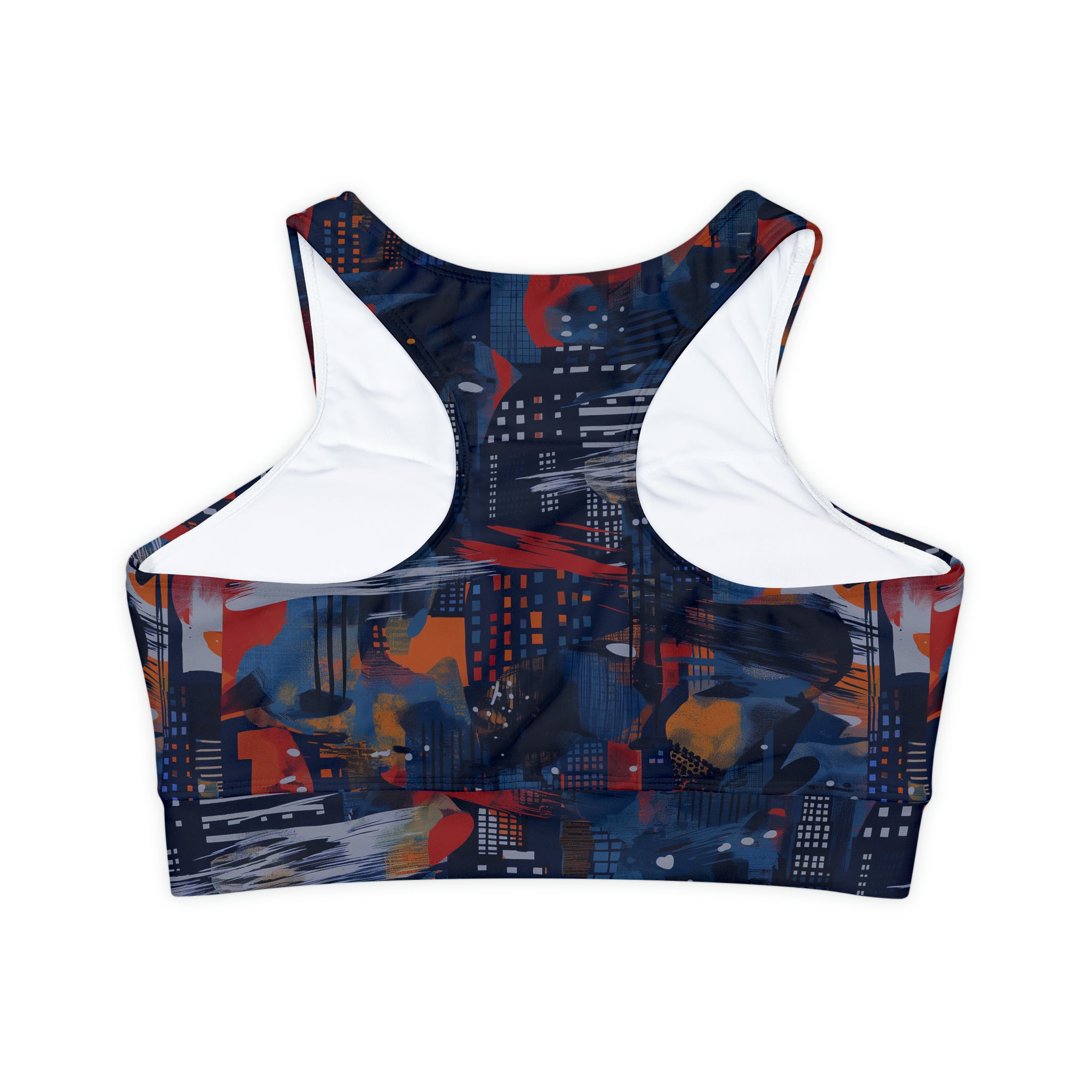 Fully Lined, Padded Sports Bra (AOP)