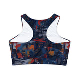 Fully Lined, Padded Sports Bra (AOP)