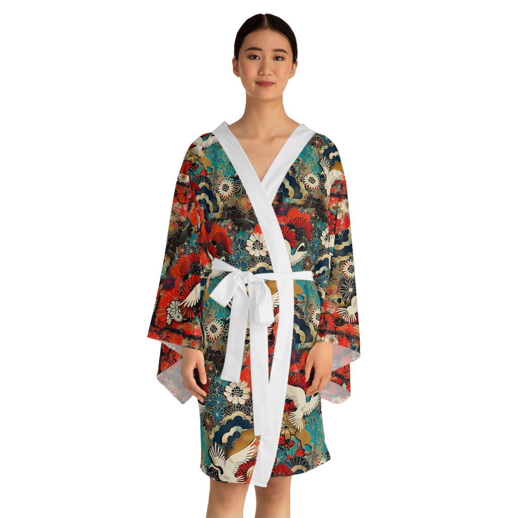 Long Sleeve Kimono Robe (AOP)